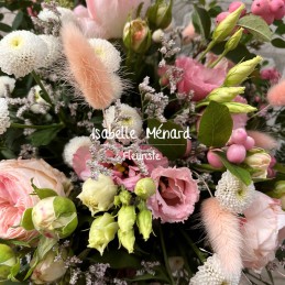 bouquet champêtre pastel et...
