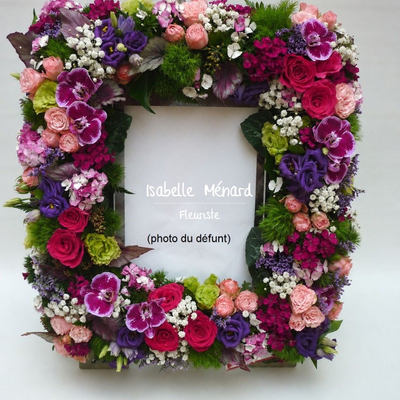 cadre photo fleuri