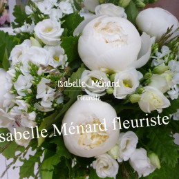 Bouquet blanc et ses pivoines