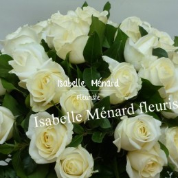 bouquet rond de roses