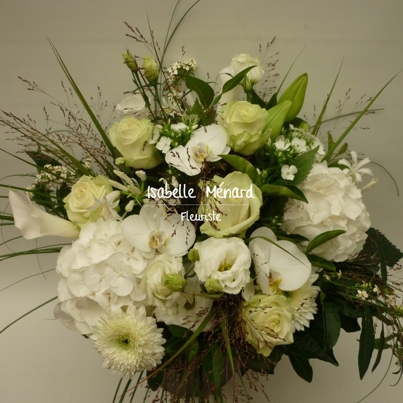 Bouquet Rond Blanc Champetre