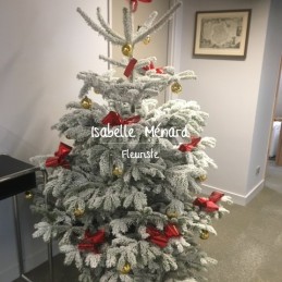 Grand sapin de Noël floqué...