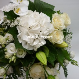 bouquet rond blanc