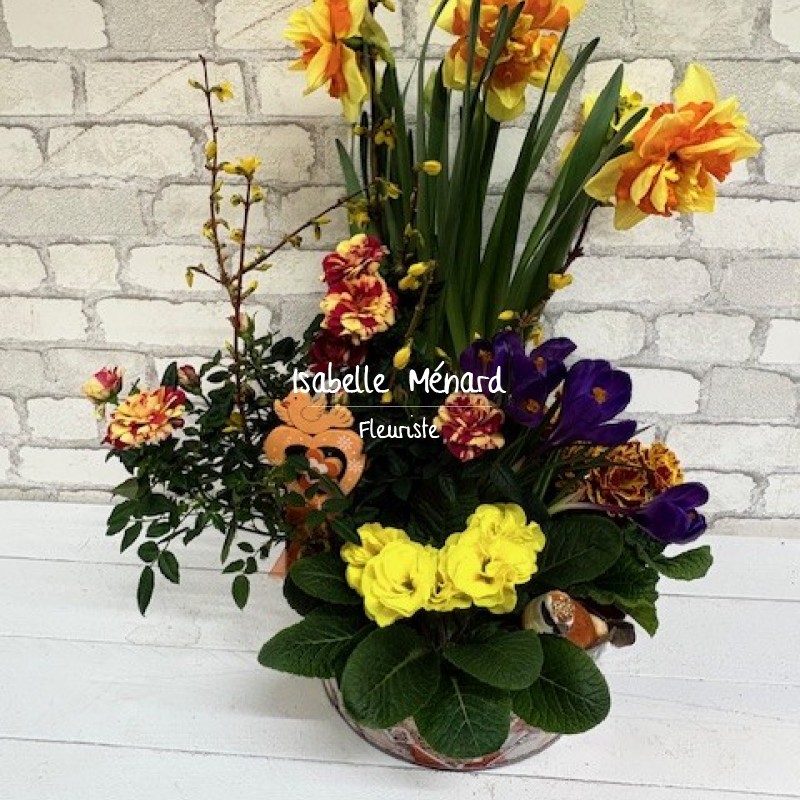 jardin printanier coloré